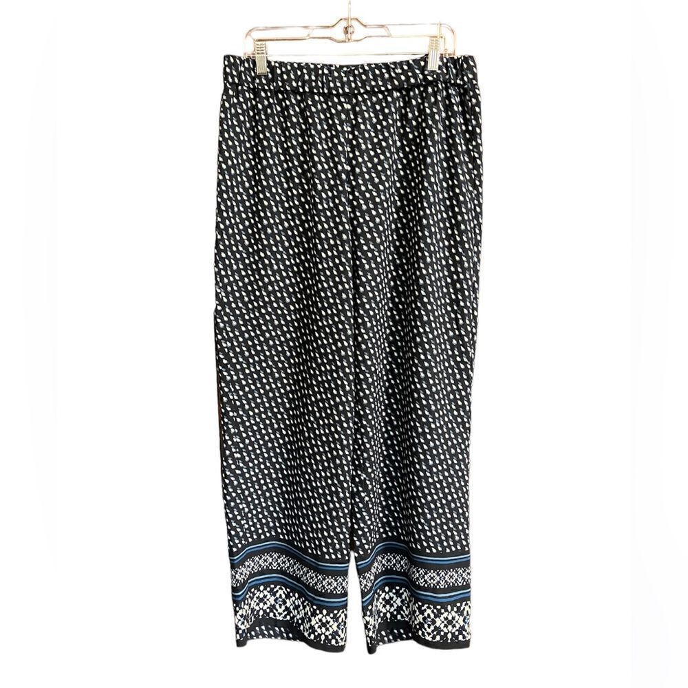 Navy and White Pull-on Pants  Sz XL  Rafaella